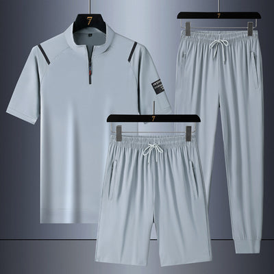 Traje Tres Piezas Ice Silk de Secado Rápido para Hombre - Image 9