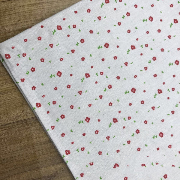 Tela de Lino Estampada Directo de Fábrica con Flor en Dos Colores - Image 3