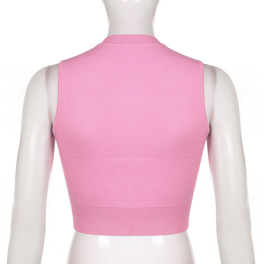 Chaleco de Lana Slim con Cuello Redondo y Detalles en Contraste - Image 14