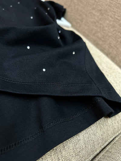 Playera Cuello Redondo con Diamantes de Cristal Completo Manga Corta - Image 16