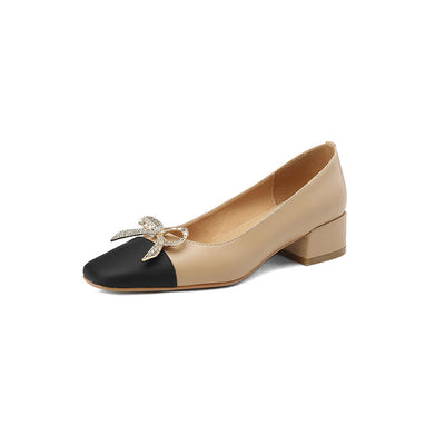 Zapatos Laborales Negros para Mujer con Tacón Grueso y Moño - Image 7