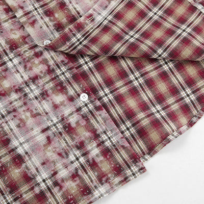 Camisa Cuadros Suelta Manga Larga Casual - Image 19