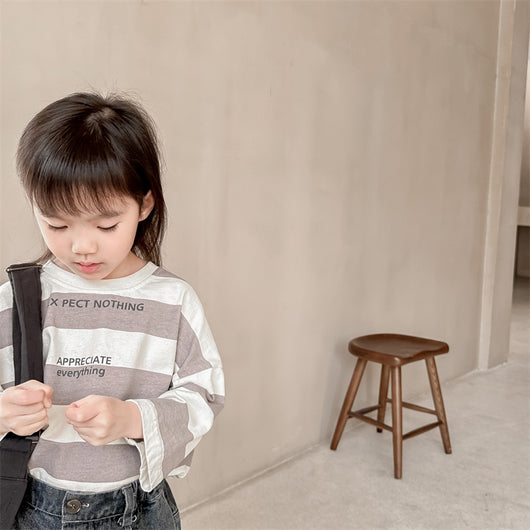 Camiseta Larga Infantil Estilo Coreano para Niños y Niñas - Colección Otoño - Image 9