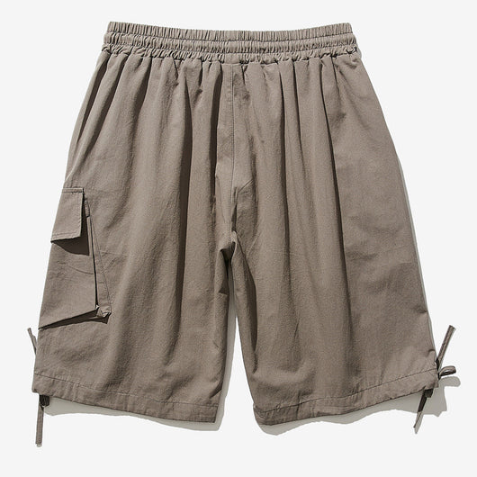 Pantalones Cortos Rectos de Algodón Puro Lavado - Básico Versátil para Hombre - Image 7