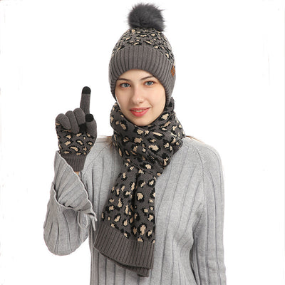 Conjunto de Abrigo: Gorro, Bufanda y Guantes de Lana Tejida - Image 4