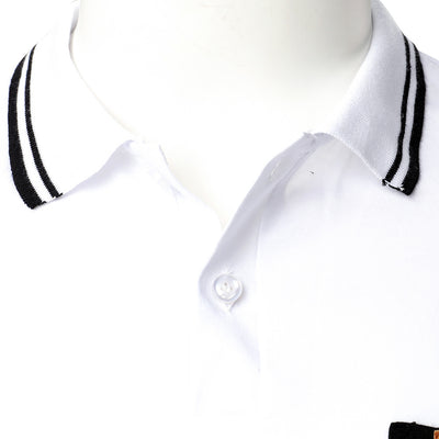Polo de Hombre con Costura Bicolor en Cuero Premium - Image 3