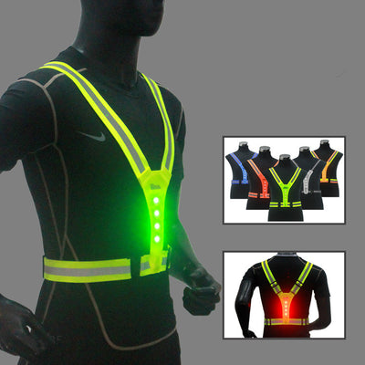 Chaleco Reflectante LED Elástico para Deportes y Seguridad - Image 5