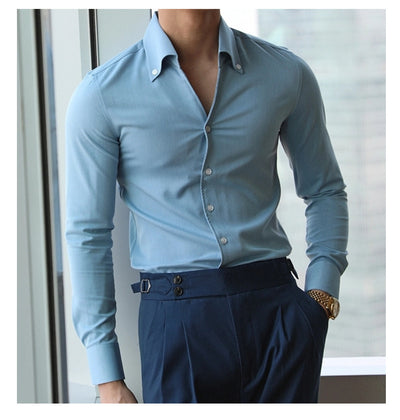 Camisa Italiana de Cuello Clásico para Hombre - Colección Otoño - Image 8