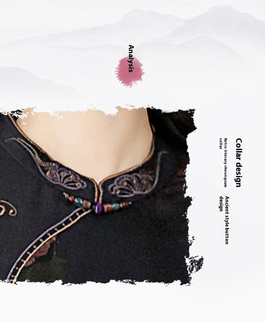 Cheongsam de Seda Mulberry Satinado - Estilo Occidental Moderno para Mujer - Image 10