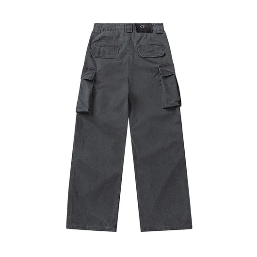 Pantalones Holgados Rectos de Cintura Alta con Pliegues y Detalles Gastados - Image 2