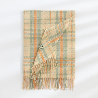 Bufanda Cálida de Cuadros con Borlas - Accesorio Elegante y Versátil - Image 14