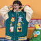 Sudadera con Capucha para Mujer con Parches Bordados Estilo Cartoon