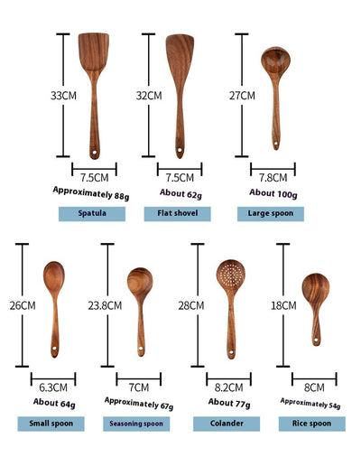Espátula de Madera con Mango Largo Antiadherente - Utensilios de Cocina Profesionales - Image 7