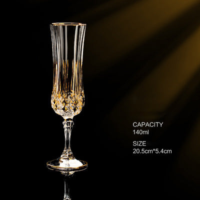 Copa de Whiskey de Cristal Europeo Dorado Lujo Importada - Image 20