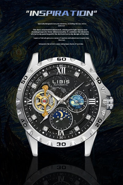 Reloj Automático Mecánico Impermeable con Esfera Luminiscente Estrellada - Image 13
