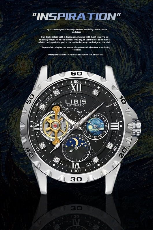 Reloj Automático Mecánico Impermeable con Esfera Luminiscente Estrellada - Image 13