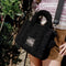 Bolsa Mensajera Portátil con Letras Bonitas - Estilo Red Net