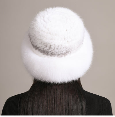 Gorro de Visón Trenzado para Mujer - Abrigo Elegante de Invierno - Image 20