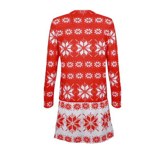 Vestido Navideño Cuello Redondo Manga Larga - Image 15