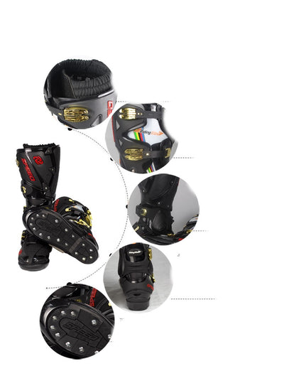 Botas de Motociclismo Antideslizantes con Protección Reforzada - Image 19