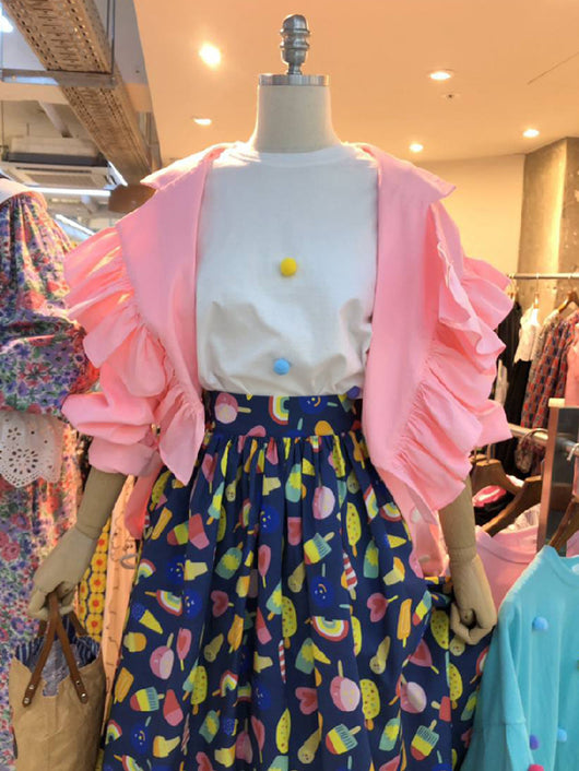 Blusa Mujer Cuello Redondo con Diseño 3D Efecto Volumen Manga Corta - Image 10