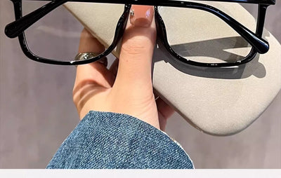 Gafas Oversized sin Aumento para Miopía - Diseño Negro Minimalista - Image 14