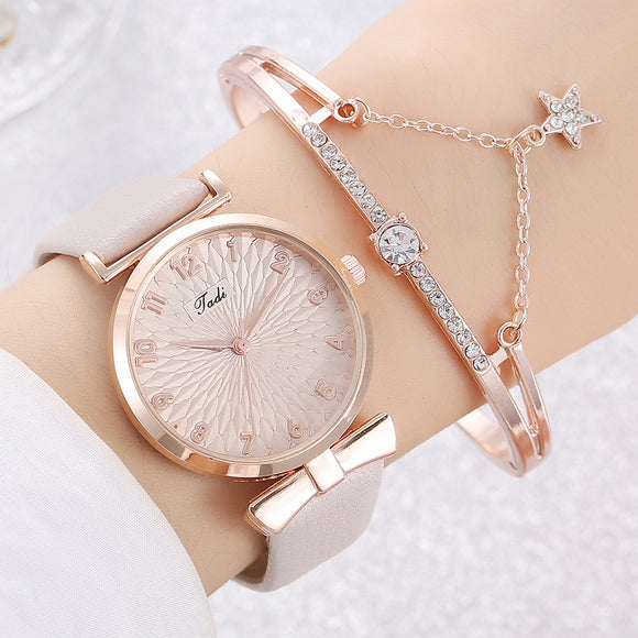 Reloj de Moda para Estudiantes con Pulsera Juego Completo