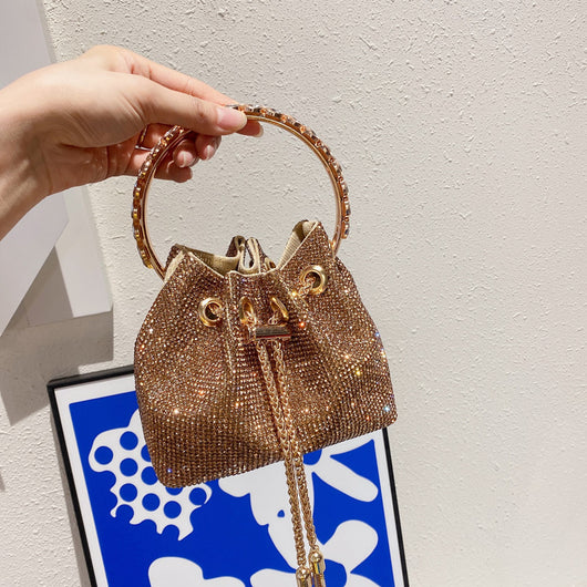 Bolso Retro de Diamantes con Incrustaciones de Cristal y Herrajes Metálicos - Image 8