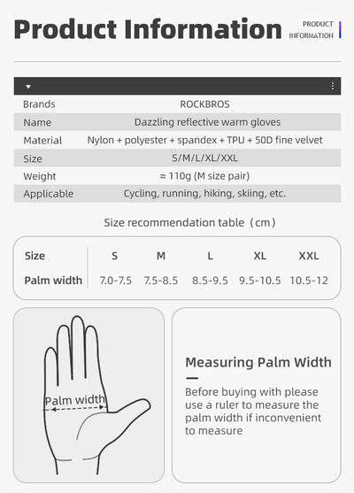 Guantes de Ciclismo Táctiles con Aislamiento Térmico y Reflectantes - Image 8