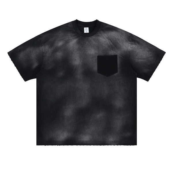 Camiseta de Algodón Lavado Estilo Americano para Hombre - Image 5