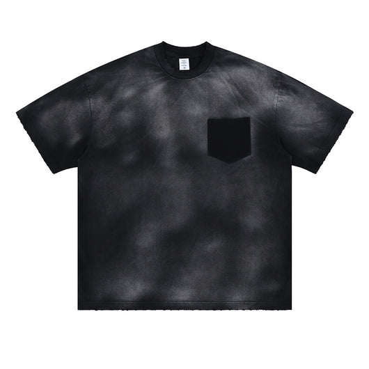 Camiseta de Algodón Lavado Estilo Americano para Hombre - Image 5