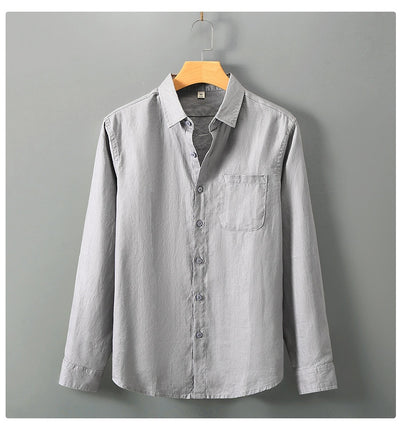 Camisa de Lino Suelta con Protección Solar de Manga Larga - Image 17