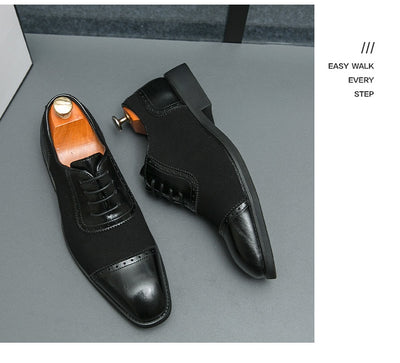 Zapatos de Negocios Cuero Premium con Suela Elevada y Punta Redonda - Image 22