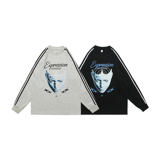 Blusa de Algodón Puro con Estampado Oversized Manga Larga - Image 2