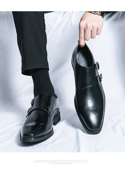 Zapatos Formales de Cuero para Hombre con Hebilla - Elegancia Profesional y Comodidad - Image 11