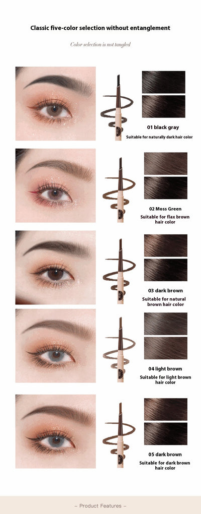 Lápiz de Cejas Doble Punta Ultra Fino Impermeable y Resistente al Sudor - Image 15