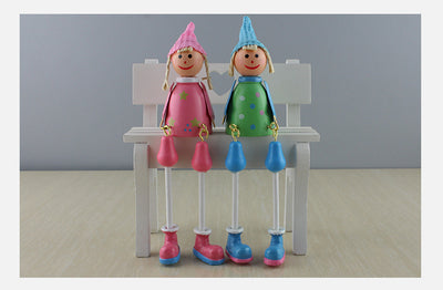 Muñeca Artesanal Colgante con Pies Pintados - Títere Decorativo - Image 16