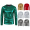 Camiseta de Manga Larga Brillante para Hombre - Base Layer de Moda