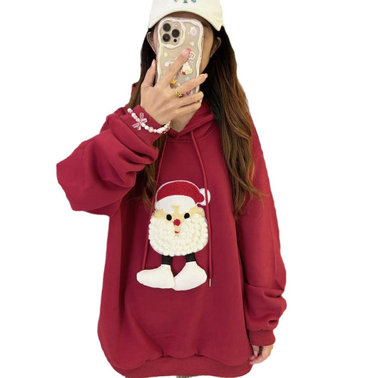 Conjunto Navideño Familiar: Pijama Polar con Capucha para Padres e Hijos - Image 5