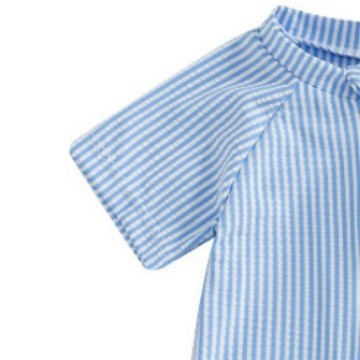 Traje de Baño Infantil Rayas Manga Corta Tallas 70-110 - Image 2