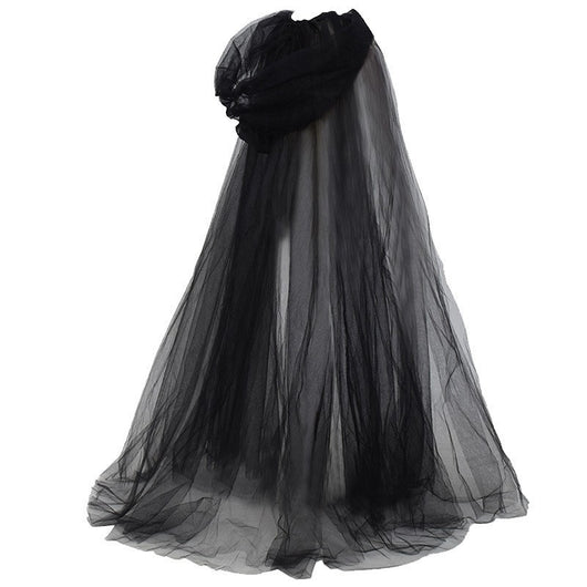 Capa con Capucha Fantasma Halloween - Disfraz Bruja Malla Transparente - Image 10
