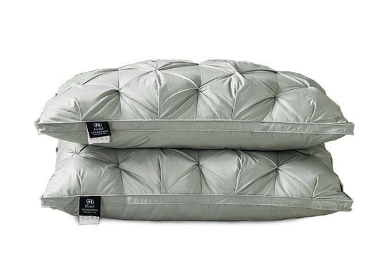 Juego de Almohadas de Plumas de Ganso Blanco con Protectores de Cuello - Image 15