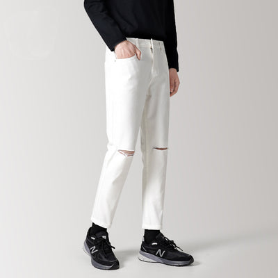 Jeans Cortos Rectos Color Liso para Hombre - Image 7