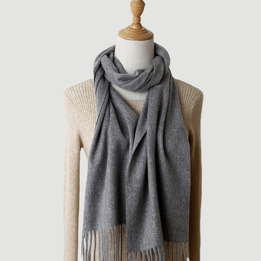 Bufanda de Cachemira Pura Colores Sólidos para Otoño e Invierno - Image 14