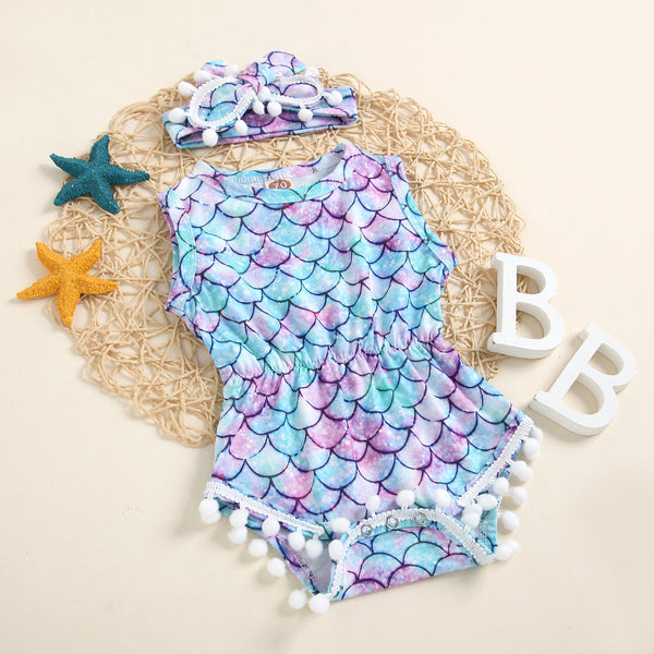 Ropa de Bebé con Estampados de Escamas, Fresas y Plumas