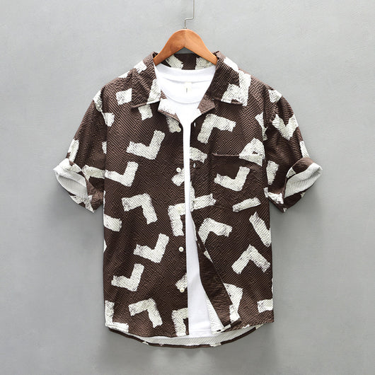 Camisa Casual de Manga Corta para Hombre - Comodidad de Verano - Image 6