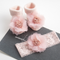 Pink Thread Flowers Set 0 To 3 Months
