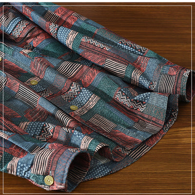 Camisa Suelta Estampada Versátil para Hombre - Diseño Japonés - Image 4