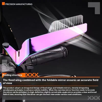 Espejo Retrovisor Deportivo con Alerón Modificado para Motos y Autos Eléctricos