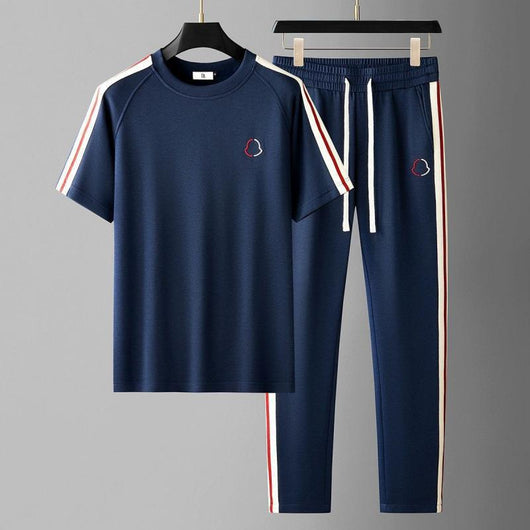 Conjunto Casual de Verano para Hombre con Playera Lisa de Manga Corta - Image 6